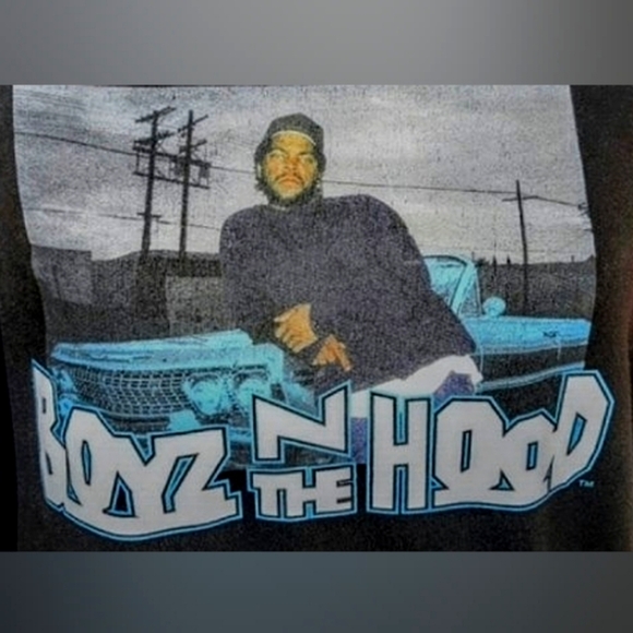 VINTAGE | CROSS COLOURS |  Boyz N The Hood | Featuring ICE CUBE | Size M Hoodie - Picture 7 of 7